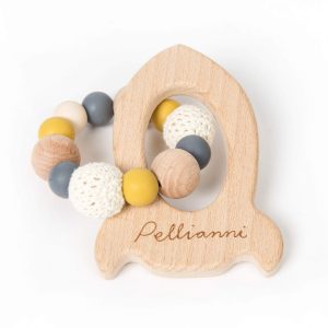 Rocket teether, mustard